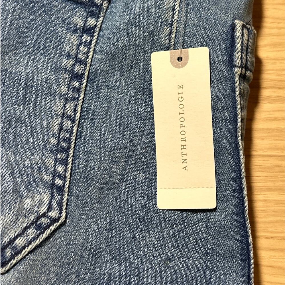 Maeve Anthropologie Colette Cropped Wide Leg Jeans Denim Medium 34T 34 Tall NWT - Picture 13 of 13